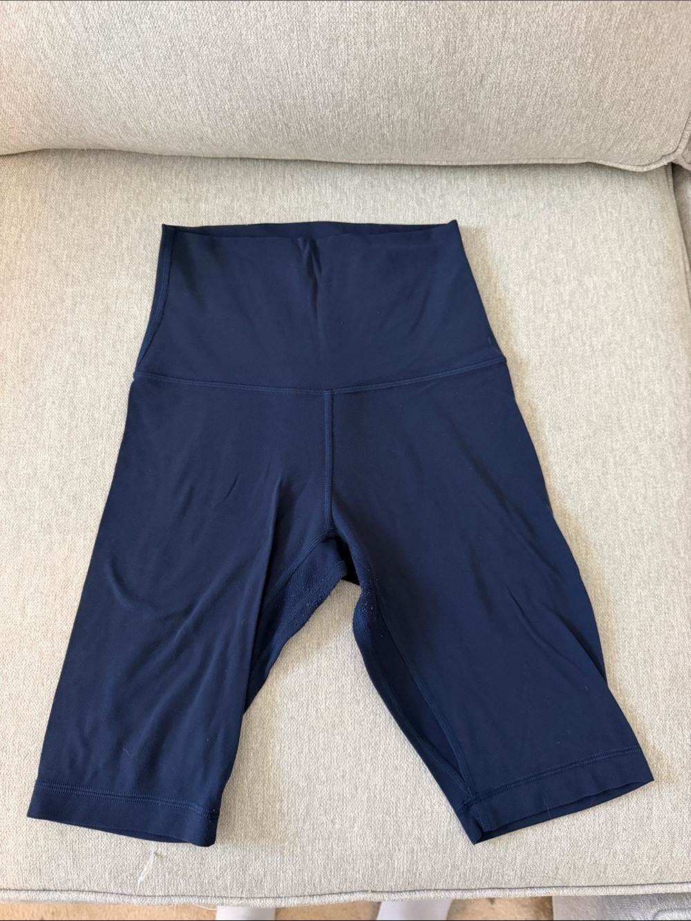 Lululemon High-Waist Navy Bike Shorts